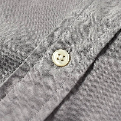 Shop Polo Ralph Lauren Slim Fit Garment Dyed Oxford Shirt In Grey