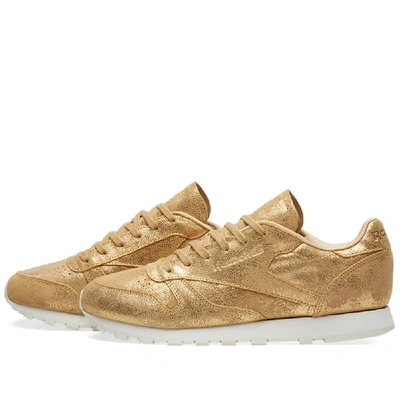 Reebok Classic Leather Shimmer W In Gold | ModeSens