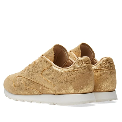 Shop Reebok Classic Leather Shimmer W In Gold