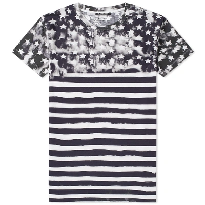 Shop Balmain Stars & Stripes Tee In Black