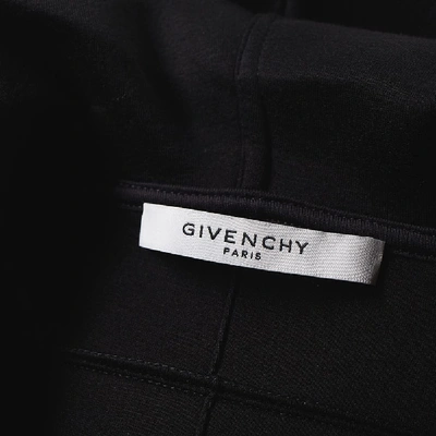 Shop Givenchy Cuban Leather Patch Zip Hoody In Black