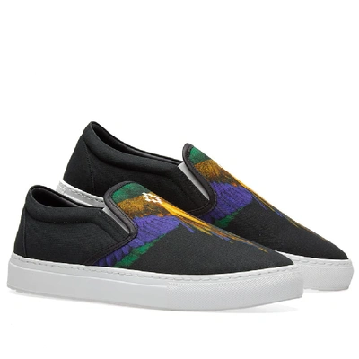 Shop Marcelo Burlon County Of Milan Marcelo Burlon Colour Wing Slip On Sneaker In Black