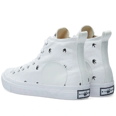 Shop Mcq By Alexander Mcqueen Swallow High Plimsoll In White