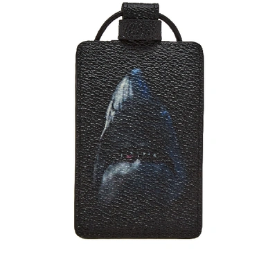 Shop Givenchy Shark Print Neck Card Holder In Black