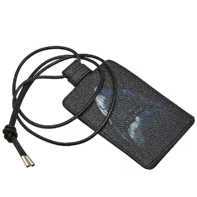 Shop Givenchy Shark Print Neck Card Holder In Black