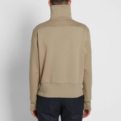 Shop Acne Studios Fuller Half Zip Sweat In Green