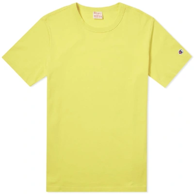 Shop Champion Reverse Weave Classic Tee In Yellow