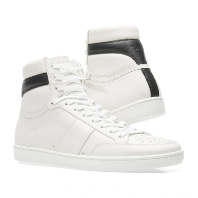 Shop Saint Laurent Sl-10 High Sneaker In White