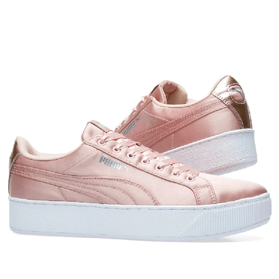 Shop Puma Vikky Platform Satin W In Pink