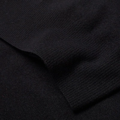 Shop Acne Studios Nalon S Face Knit Crewneck In Black