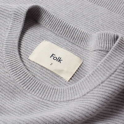 Shop Folk Fragment Crew Knit In Grey
