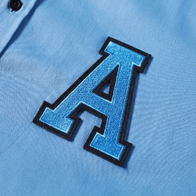 Shop Ami Alexandre Mattiussi Ami Button Down Twill A Patch Shirt In Blue