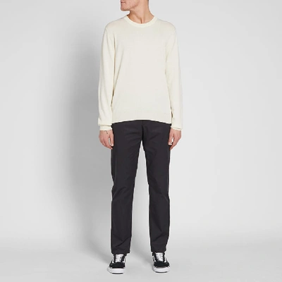 Shop Maison Margiela 14 Cut Out Elbow Patch Crew Knit In White