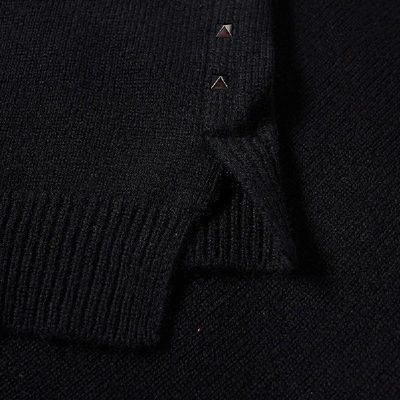 Shop Valentino Rockstud Crew Knit In Black