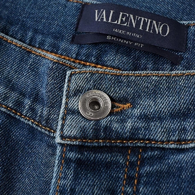 Shop Valentino Skinny Fit Rockstud Jean In Blue