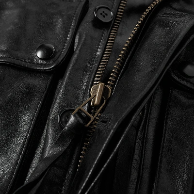 Shop Faith Connexion Leather Military Parka In Black