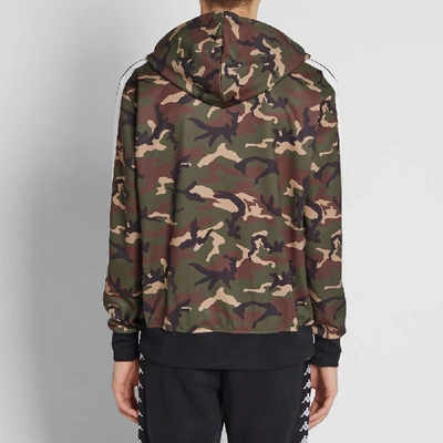 Shop Palm Angels Taped Track Hoody In Green