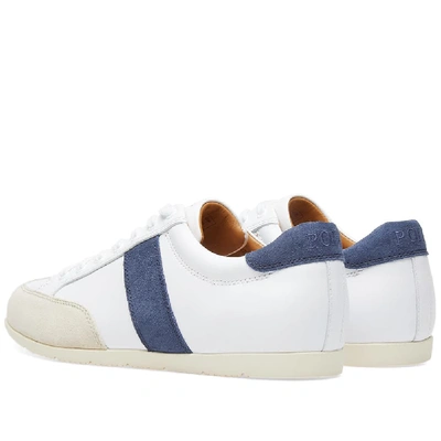 Shop Polo Ralph Lauren Price Stripe Tennis Sneaker In White