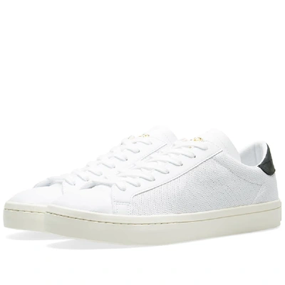 Adidas Originals Court Vantage Perforated Leather Sneakers - White |  ModeSens