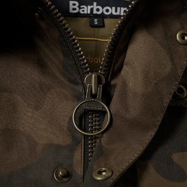 barbour heritage waxed camo sl bedale jacket