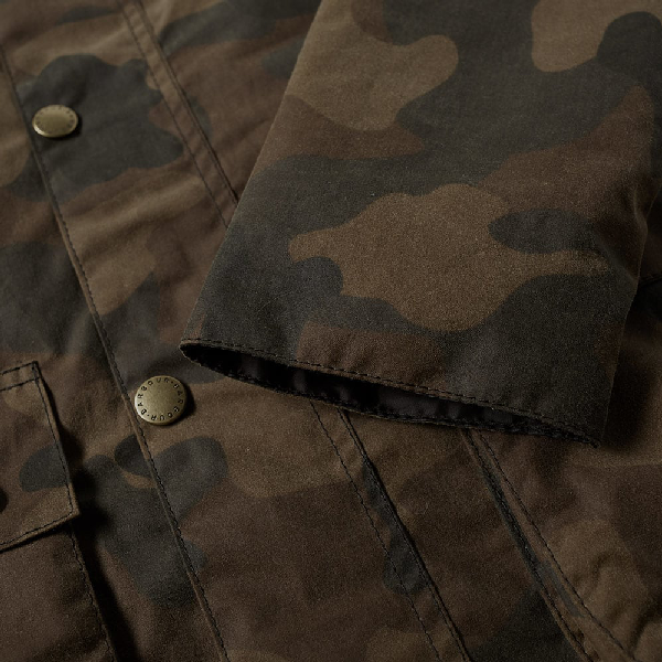 Barbour Heritage Waxed Camo Sl Bedale Jacket In Green | ModeSens