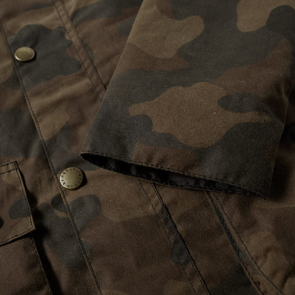 barbour heritage waxed camo sl bedale jacket