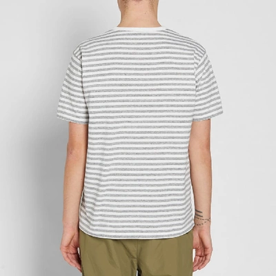 Shop Nanamica Coolmax Stripe Jersey Tee In Grey