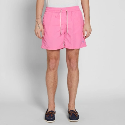 Shop Polo Ralph Lauren Classic Traveller Swim Short In Pink