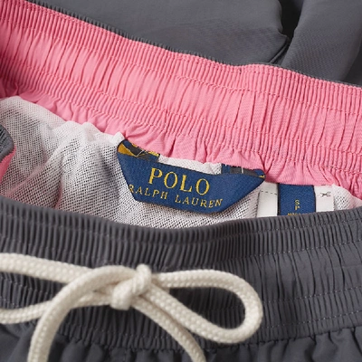 Shop Polo Ralph Lauren Classic Traveller Swim Short In Grey