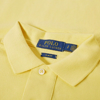 Shop Polo Ralph Lauren Slim Fit Polo In Yellow