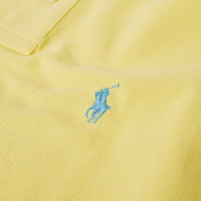 Shop Polo Ralph Lauren Slim Fit Polo In Yellow