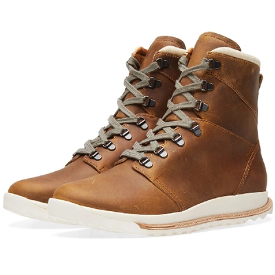 Shop Rick Owens X Hood Rubber Dirt Grafton Boot In Brown