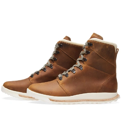 Shop Rick Owens X Hood Rubber Dirt Grafton Boot In Brown