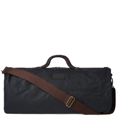 Shop Barbour Wax Holdall In Blue