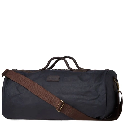 Shop Barbour Wax Holdall In Blue