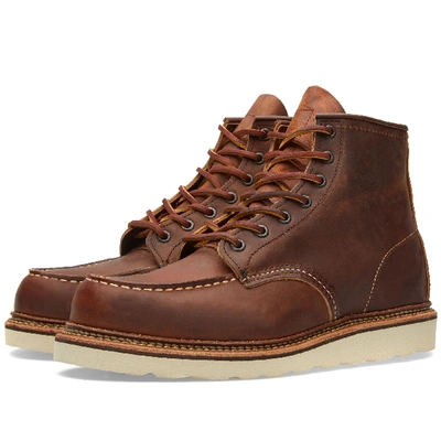 Shop Red Wing 1907 Heritage Work 6" Moc Toe Boot In Brown