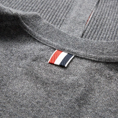 Shop Thom Browne Classic Cashmere Cardigan In Grey