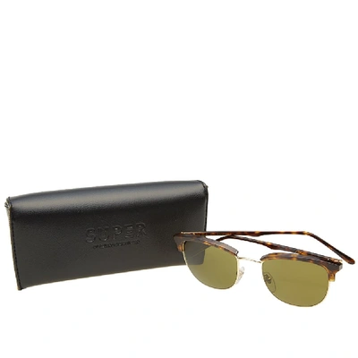 Shop Super By Retrofuture Terrazzo Sunglasses In Brown