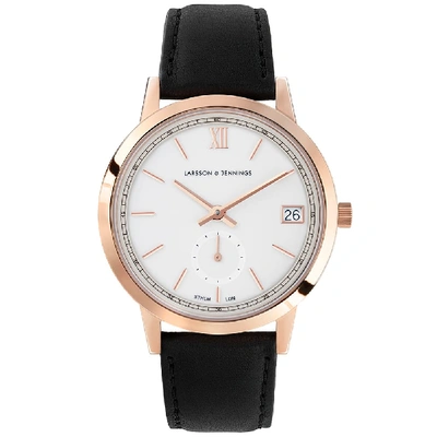 Shop Larsson & Jennings Lugano 33mm Watch In Black