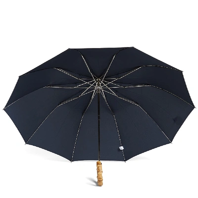 Shop London Undercover Whangee Telescopic Umbrella In Blue