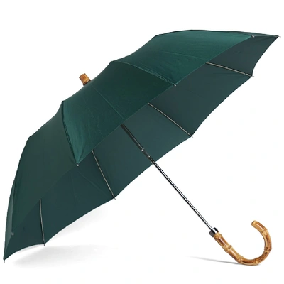 Shop London Undercover Whangee Telescopic Umbrella In Green