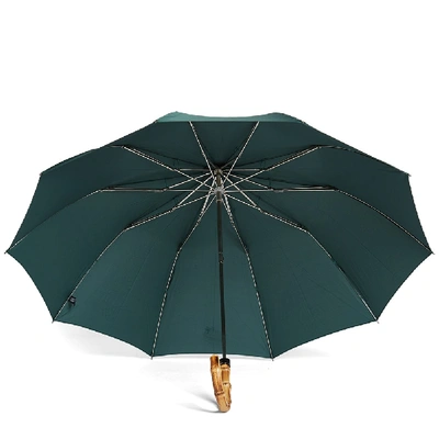 Shop London Undercover Whangee Telescopic Umbrella In Green