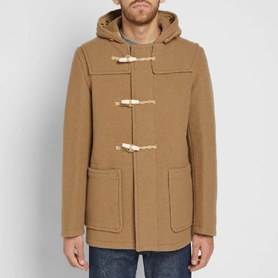 Shop Gloverall Mid Length Monty Duffle Coat In Neutrals