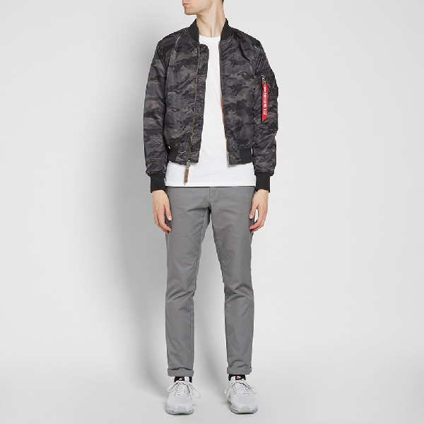 Alpha Industries Ma 1 Vf 59 Flight Jacket In Black Modesens