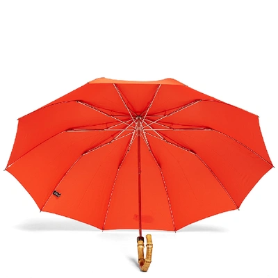 Shop London Undercover Whangee Telescopic Umbrella In Orange