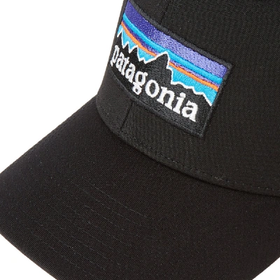 Shop Patagonia P-6 Logo Trucker Cap In Black