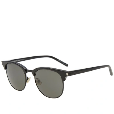 Shop Saint Laurent Sl 108 Sunglasses In Black