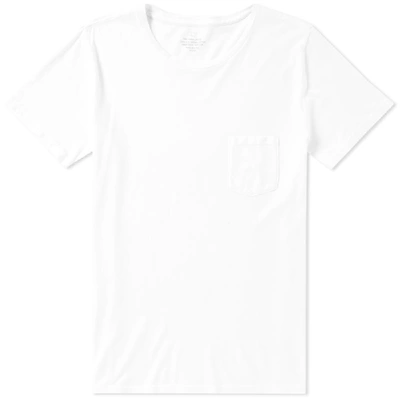 Shop Save Khaki Heavy Jersey Pocket Tee In White