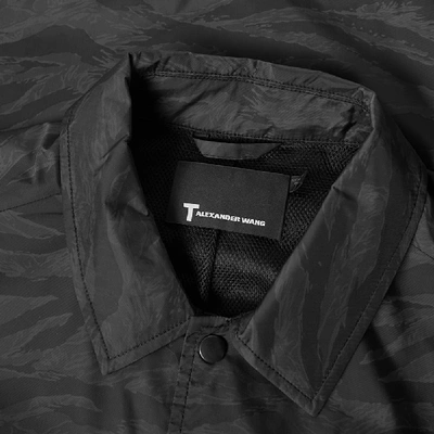 Shop Alexander Wang T By  Tiger Camo Coach Jacket In Black