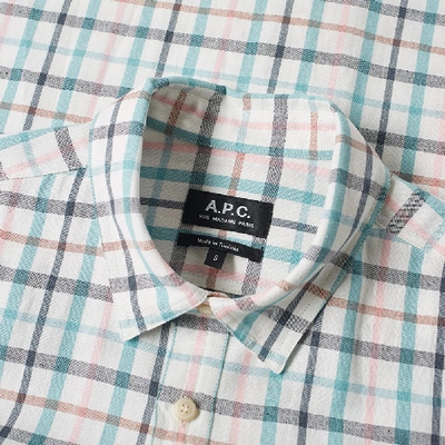 Shop Apc A.p.c. Trevor Check Shirt In Blue